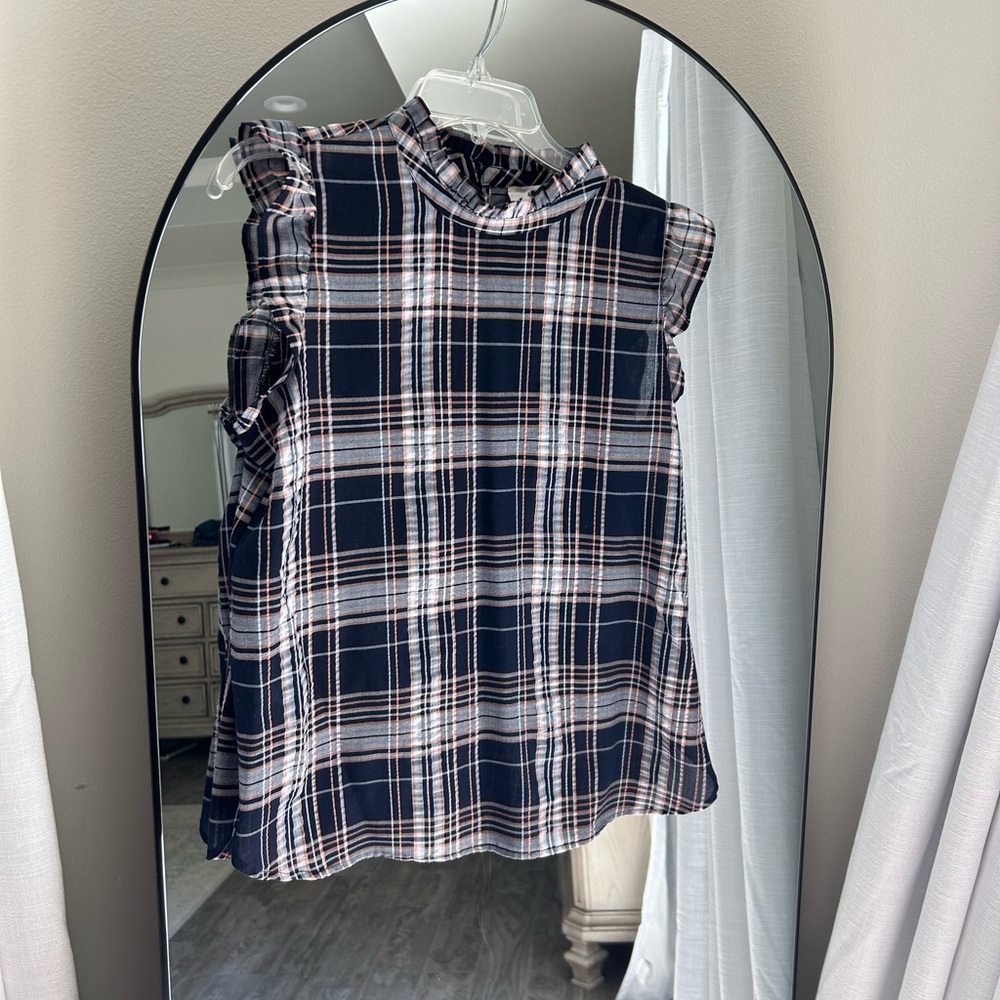 Plaid Sleeveless Top